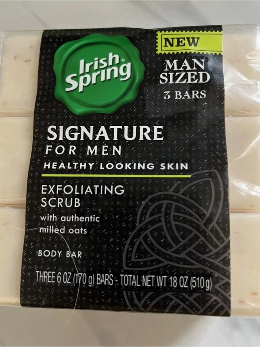 Irish Spring Signature for Men Exfoliating Scrub Body Bars - Cream